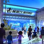 Concept art for Avengers Infinity Defense at the Avengers Campus expansion, Disney California Adventure