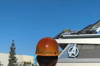 Walt Disney Imagineering cast member at the Avengers Campus expansion construction site at Disney California Adventure