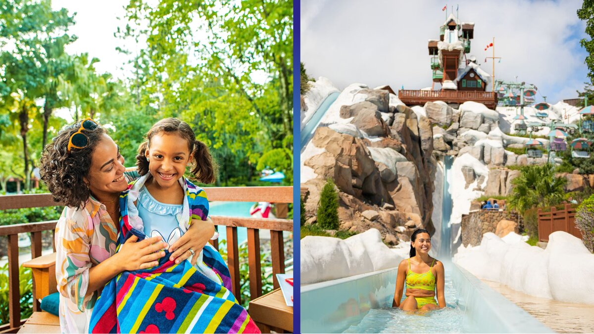 Blizzard Beach water park at Walt Disney World with Summit Plummet waterslide