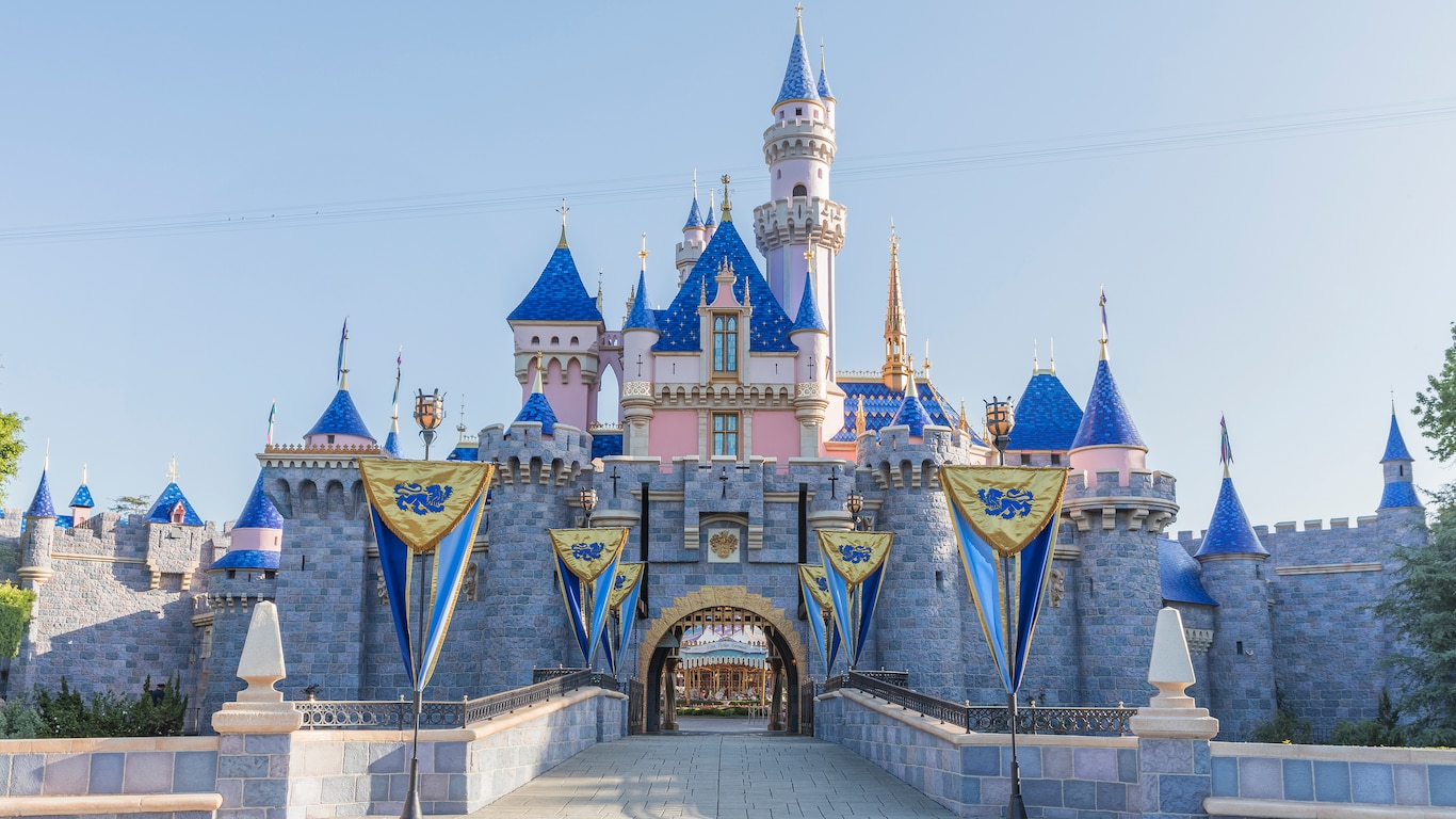 Sleeping Beauty Castle at Disneyland Park in Anaheim California