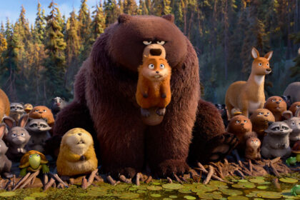 Characters from Disney and Pixars Hoppers animated film featuring Mabel Tanaka and King George