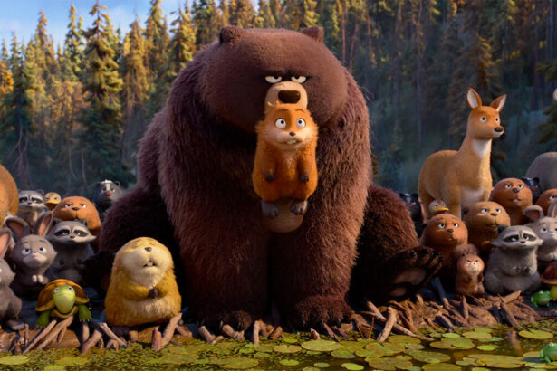 Characters from Disney and Pixars Hoppers animated film featuring Mabel Tanaka and King George