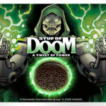 Marvel OREO Stuf of Doom cookies featuring Doctor Doom embossment and color-changing creme