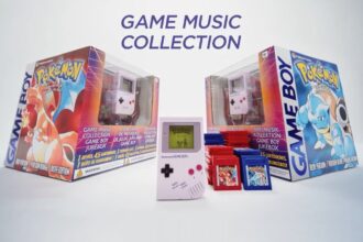 Pokemon Game Music Collection Game Boy Jukebox with 45 mini cartridges from Pokemon Red and Blue