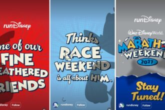 runDisney Walt Disney World Marathon Weekend 2027 Donald Duck themed logo