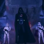 Darth Vader in Star Wars Galaxys Edge at Disneyland