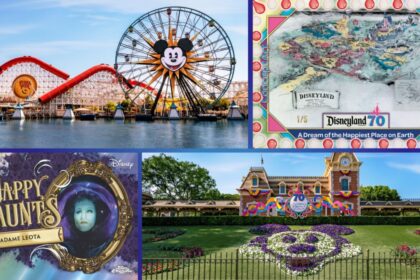 New Topps Disneyland 70th Anniversary trading cards collection featuring Disney attractions and characters