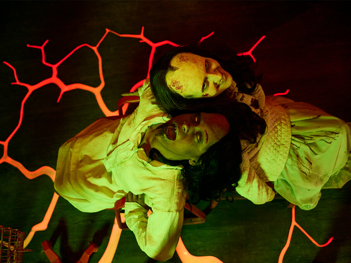 Scare-actors performing at Universal Horror Unleashed in Las Vegas