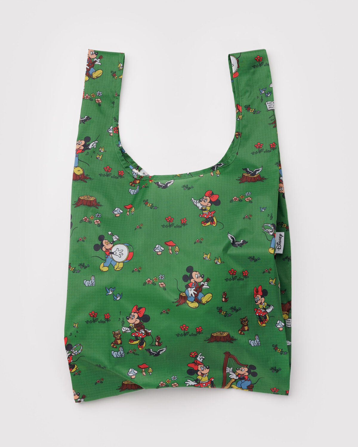 BAGGU Disney Standard Baggu Storybook Scene featuring Mickey and Minnie in a woodland setting
