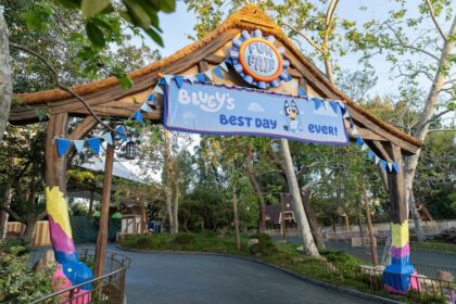 Bluey's Best Day Ever marquee at Disneyland