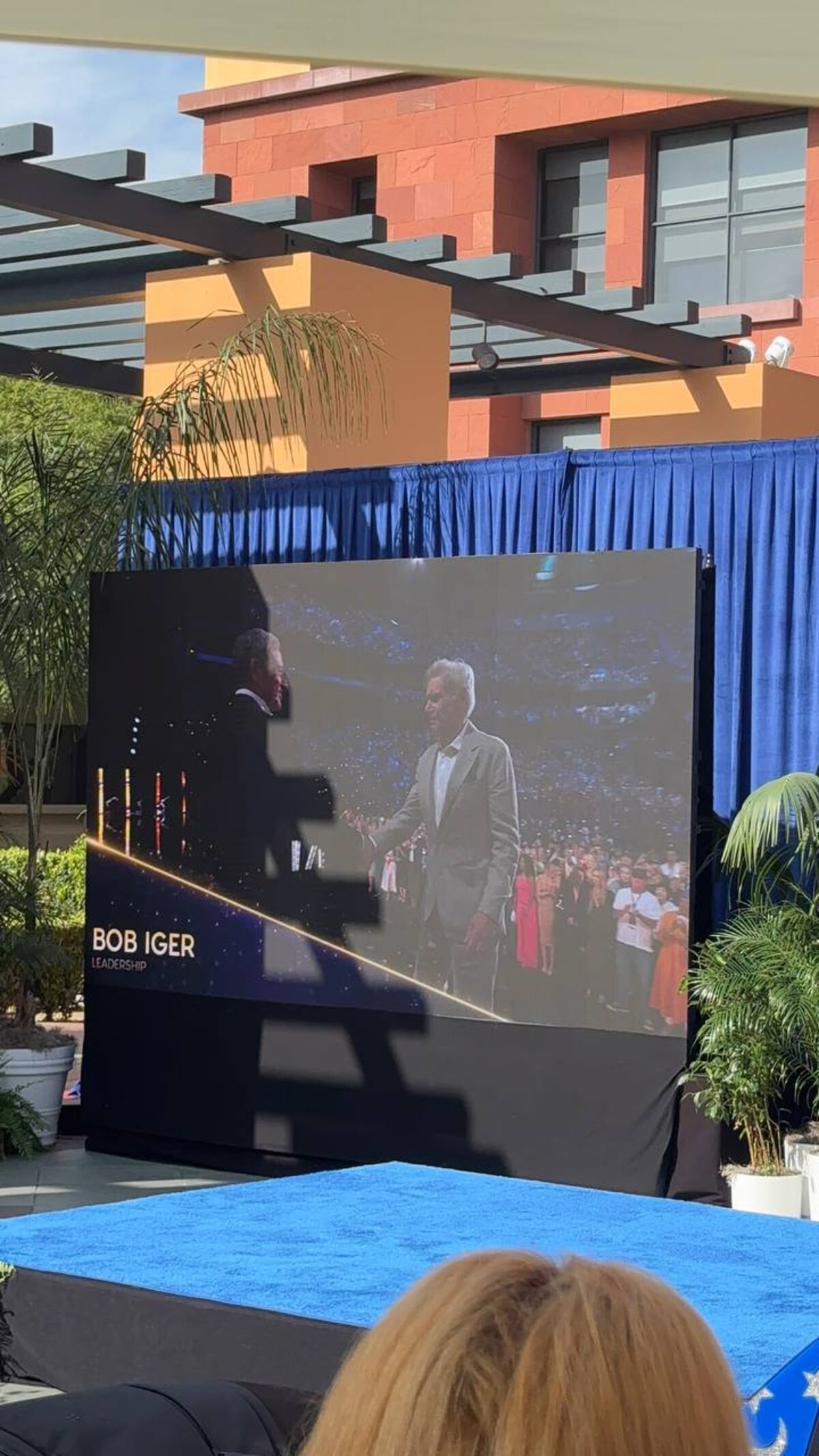 Bob Iger on screen during Disney Legends 2026 announcement