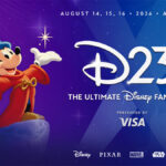 D23: The Ultimate Disney Fan Event 2026 promo art featuring Sorcerer Mickey