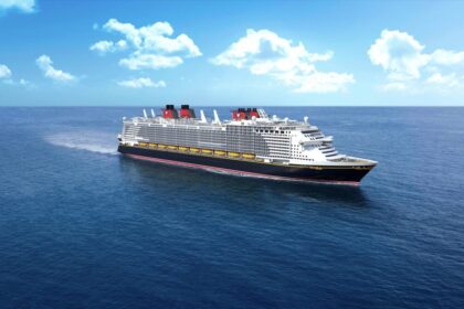 Disney Adventure cruise ship exterior starboard view