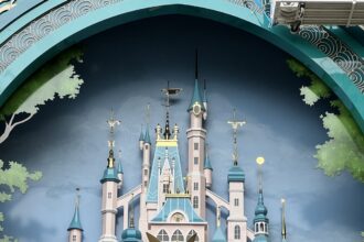 Storybook Castle in Disney Imagination Garden aboard the Disney Adventure