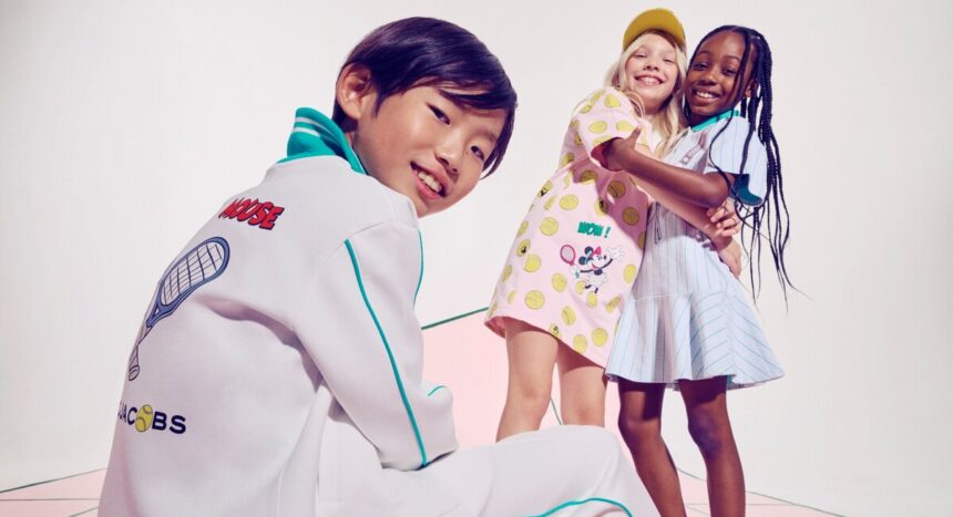 Disney x Marc Jacobs Kids Spring Summer 2026 tennis collection featuring Mickey and Friends