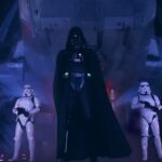 Star Wars Galaxy's Edge at Disneyland with Darth Vader