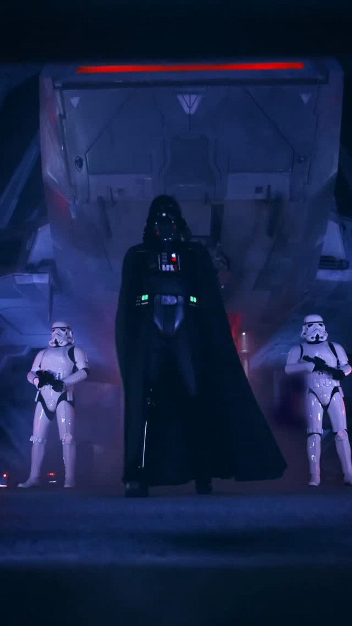 Star Wars Galaxy's Edge at Disneyland with Darth Vader