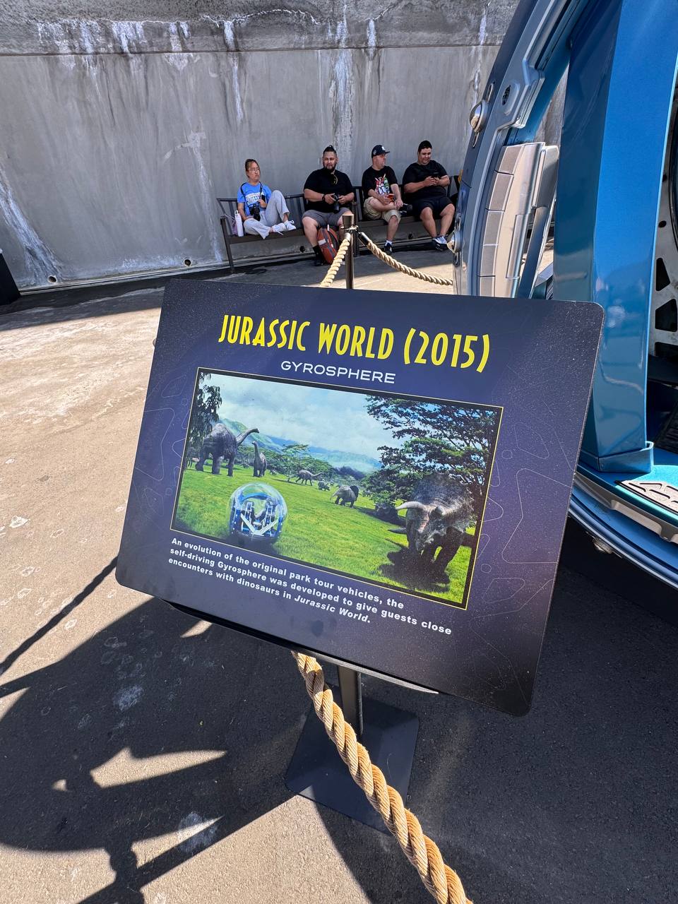 Gyrosphere detail at Journey Through the Eras Universal Studios Hollywood