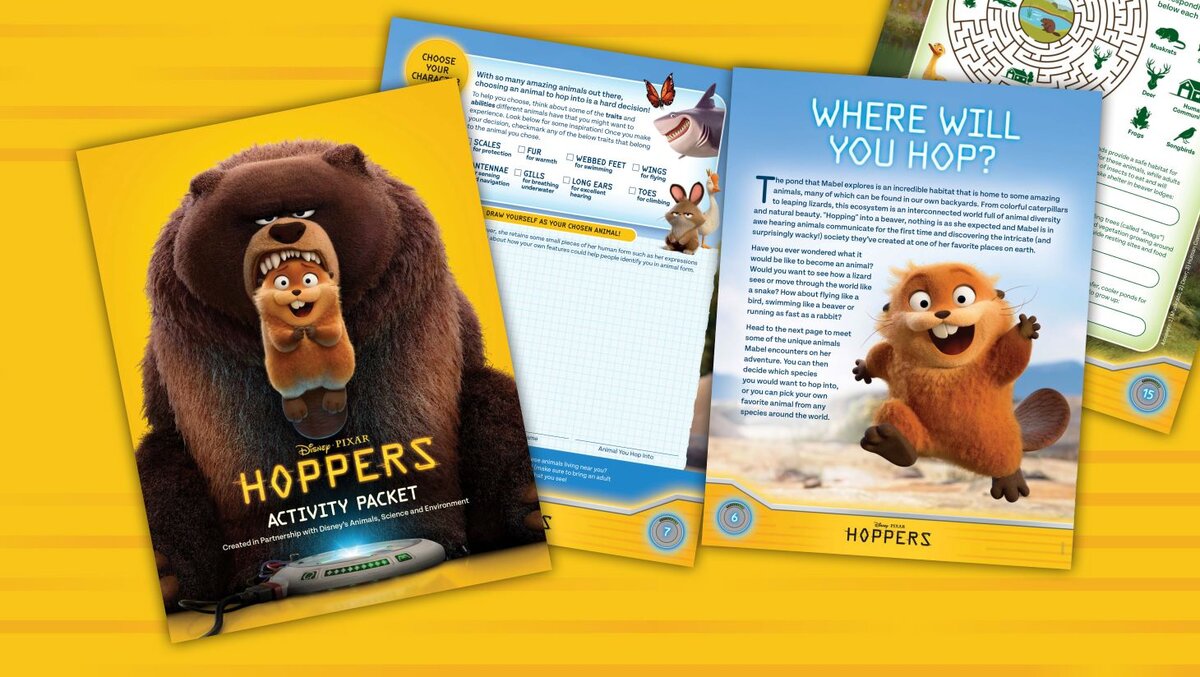 Hoppers activity packet from Disney Animals Science and Environment