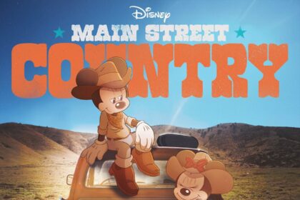 Main Street Country Disney EP cover art featuring Mickey and Minnie Mouse in country western style