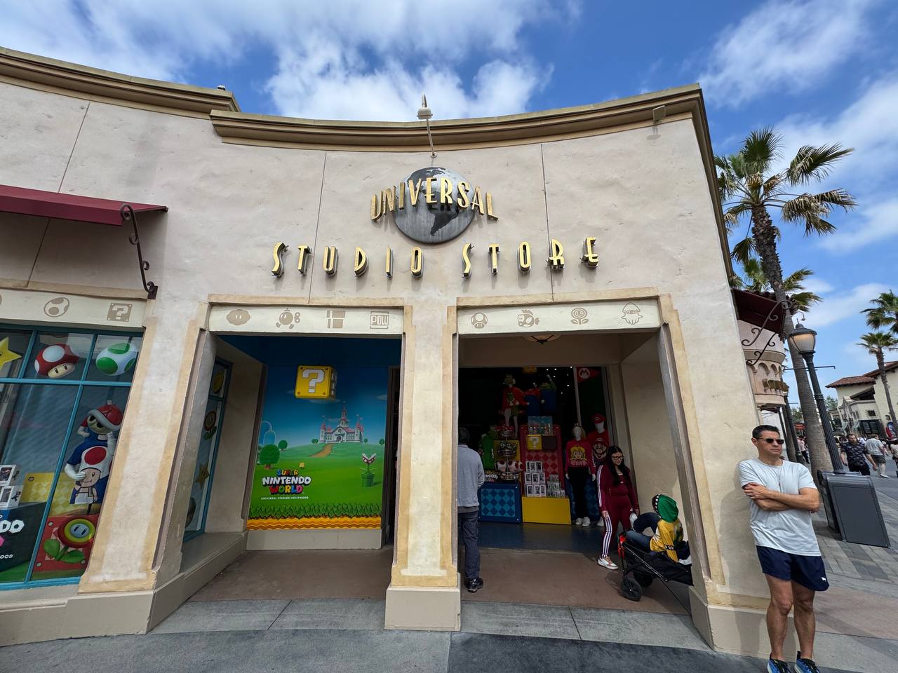 Super Mario Galaxy Movie merchandise inside the Universal Studio Store