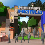 Minecraft World theme park entrance concept art, Chessington World of Adventures 2027