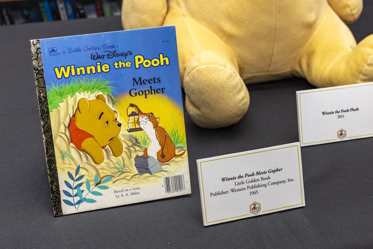 Walt Disney Archives Winnie the Pooh vintage collection items including plush and books