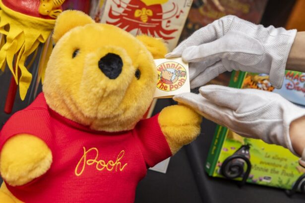 Winnie the Pooh 100th anniversary display at Walt Disney Archives Burbank