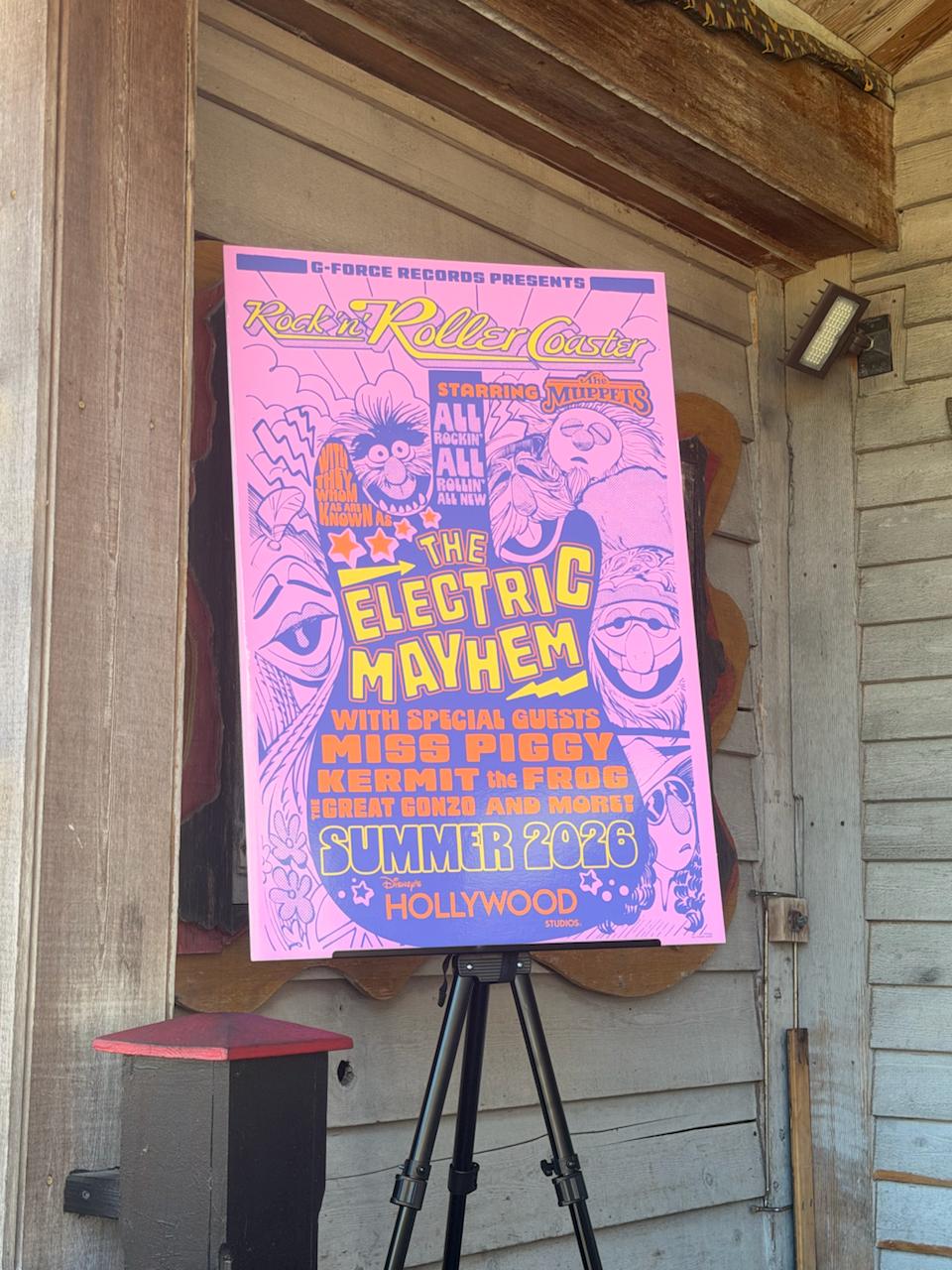 Electric Mayhem concert poster at Rock n Roller Coaster Starring The Muppets media preview