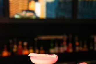 Daredevil Born Again Season 2 themed cocktails at the Skyline Bar in Disney Hotel New York The Art of Marvel at Disneyland Paris