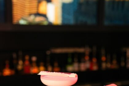 Daredevil Born Again Season 2 themed cocktails at the Skyline Bar in Disney Hotel New York The Art of Marvel at Disneyland Paris