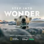 Disney and National Geographic Step Into Wonder Earth Month 2026 campaign key art featuring a polar bear