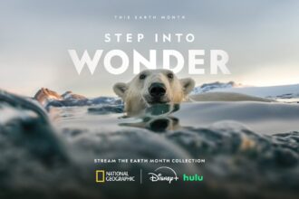 Disney and National Geographic Step Into Wonder Earth Month 2026 campaign key art featuring a polar bear
