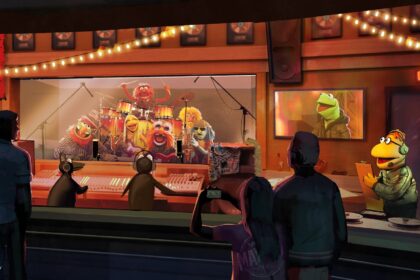 Rock 'n' Roller Coaster Starring The Muppets guitar marquee at Disney's Hollywood Studios