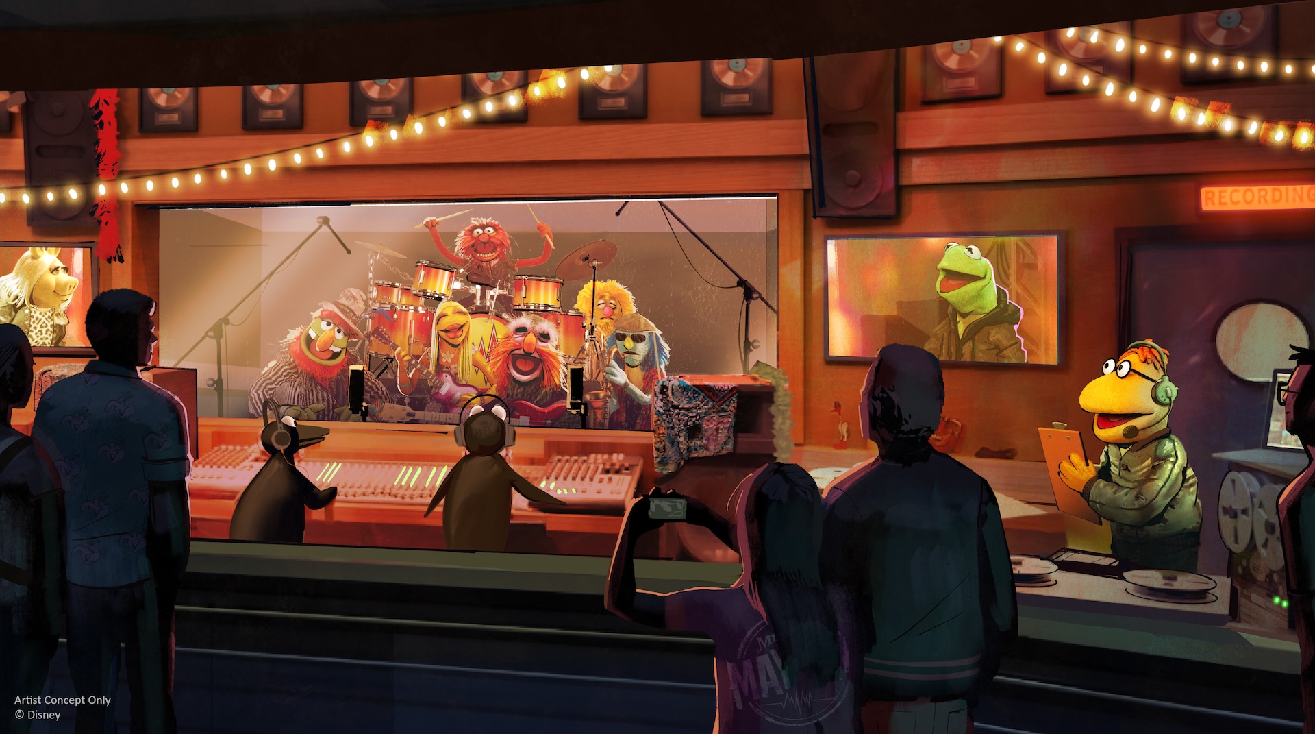 Rock 'n' Roller Coaster Starring The Muppets guitar marquee at Disney's Hollywood Studios
