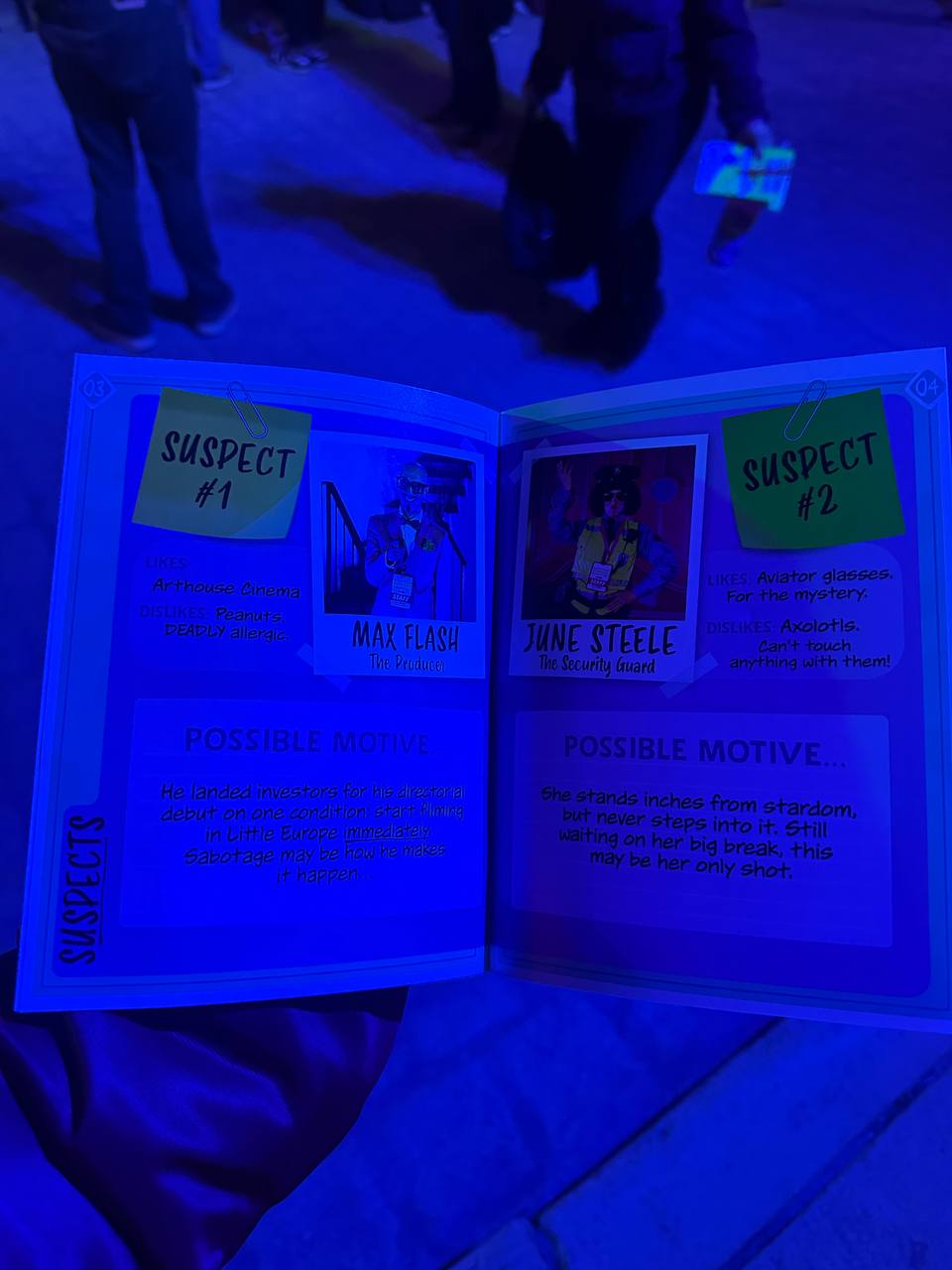 Mystery Inc. Manual - Suspects 1 and 2: Max Flash and June Steele