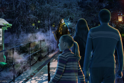 Concept art for Forbidden Forest Search for the Hippogriff at Universal Fan Fest Nights in Universal Studios Hollywood