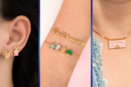 Girls Crew Disney Parks jewelry collection featuring Walt Disney World and Disneyland-themed rings, bracelets, and necklaces
