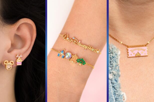 Girls Crew Disney Parks jewelry collection featuring Walt Disney World and Disneyland-themed rings, bracelets, and necklaces