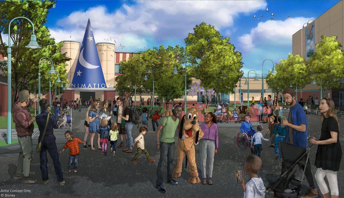 Artist concept of The Magic of Disney Animation with Mickey's Sorcerer Hat at Disney's Hollywood Studios