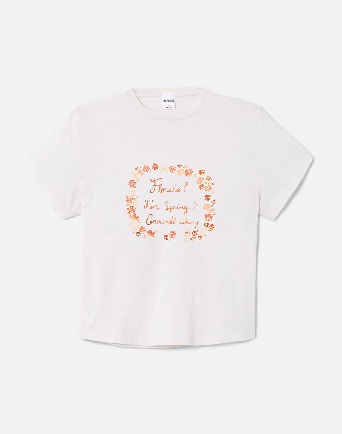 The Florals? For Spring? Groundbreaking graphic tee from the Disney and RE/DONE collection