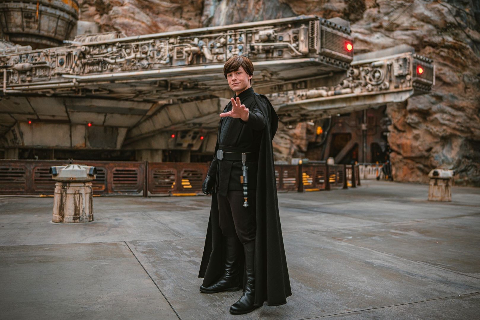 Luke Skywalker in Star Wars Galaxy's Edge at Disneyland
