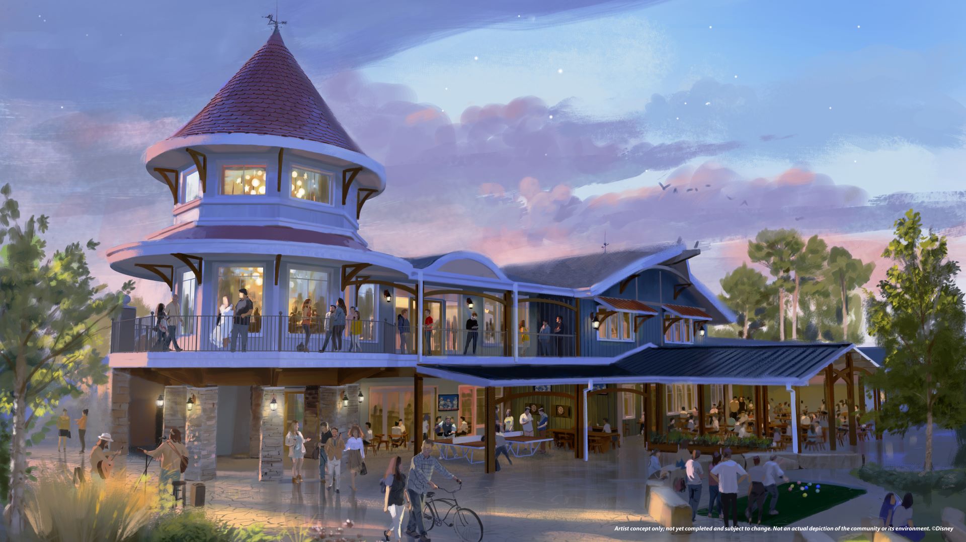 Artist concept of Marquet Hall at Second Star Club in Asteria