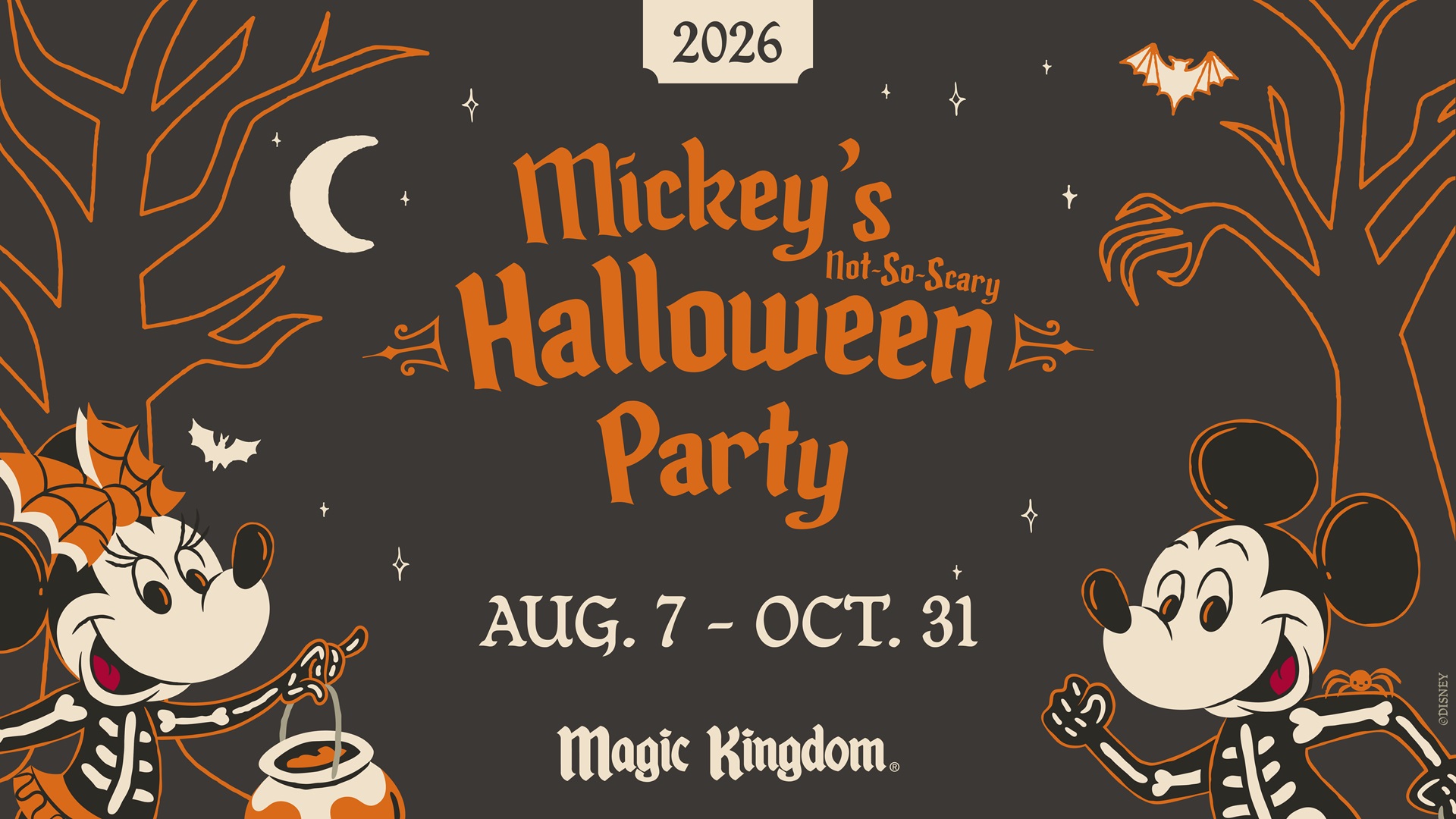Mickey's Not-So-Scary Halloween Party 2026 artwork from Disney Parks Blog