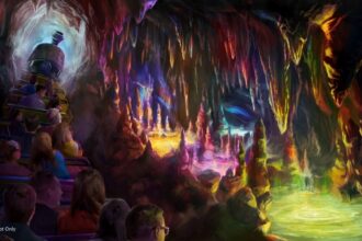 Big Thunder Mountain Railroad at Walt Disney World exterior concept art