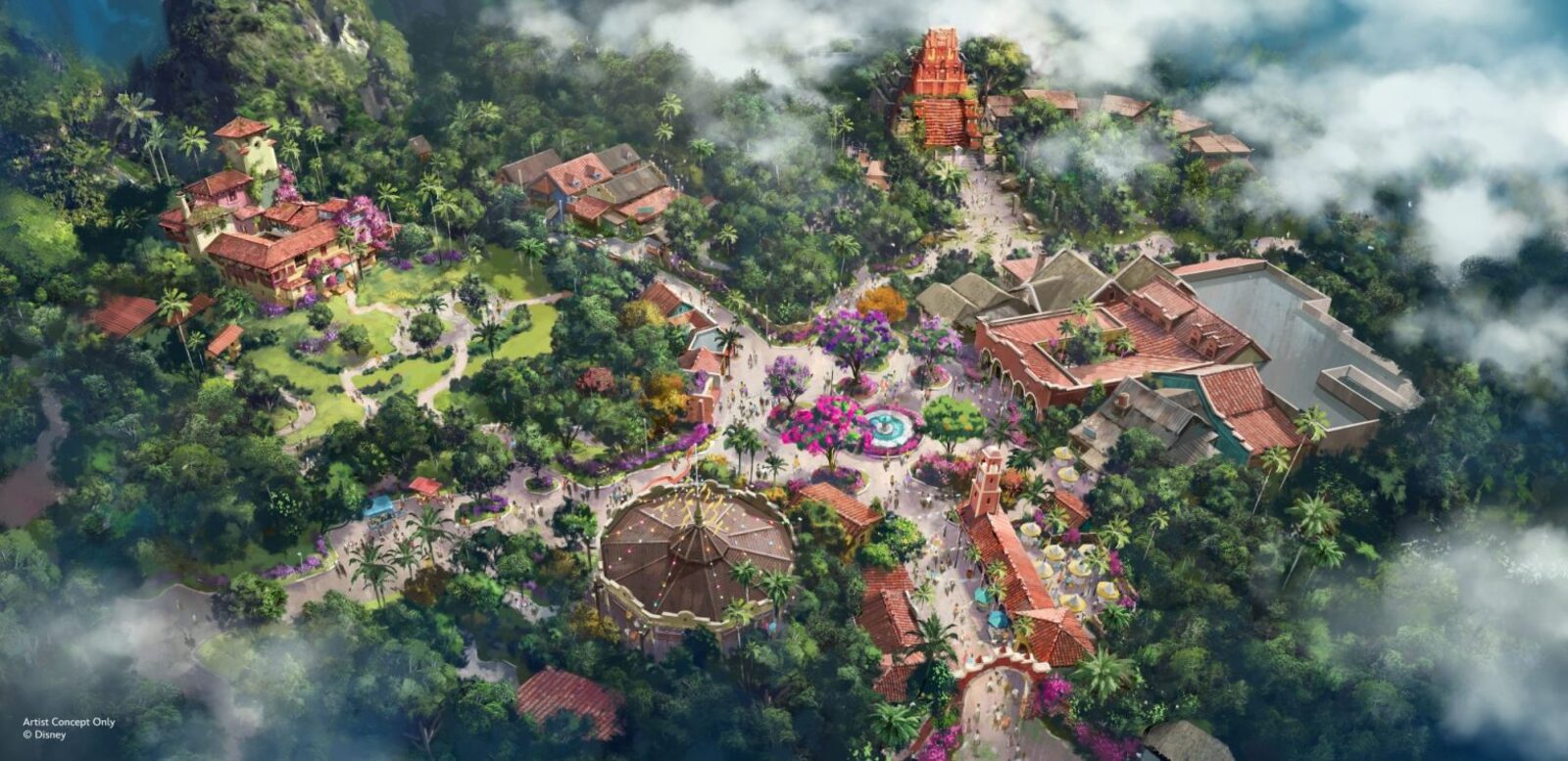 Concept art for Tropical Americas at Disney Animal Kingdom