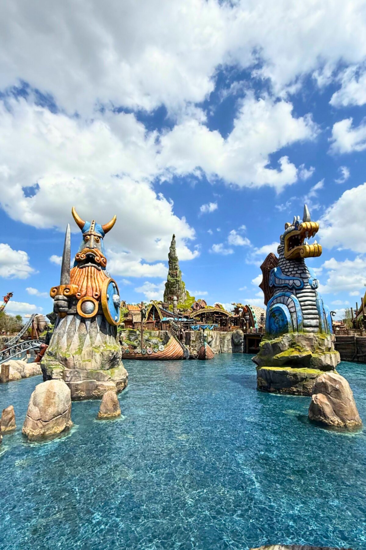 View from the Isle of Berk portal at Universal Epic Universe