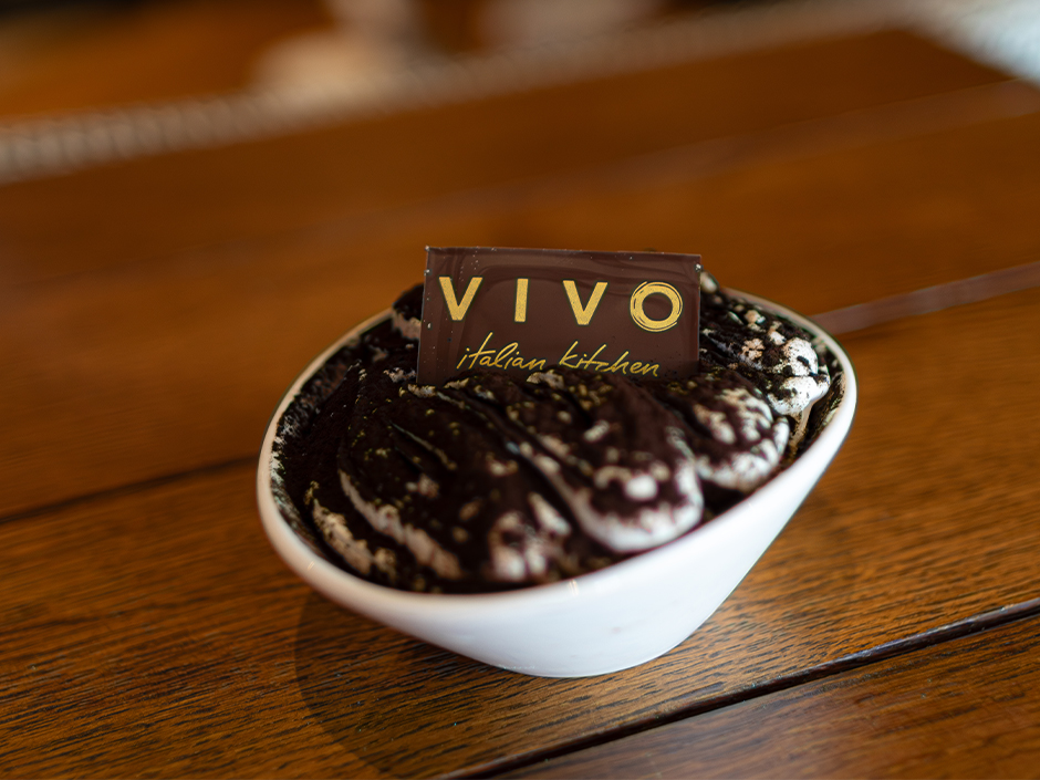 A VIVO Italian Kitchen dessert served for Mother’s Day brunch