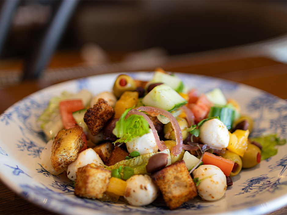 A salad plate from VIVO Italian Kitchen’s Mother’s Day brunch buffet