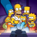 The Simpsons family in D23 art for World Simpsons Day